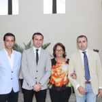 La delegada de Feria y Fiestas, junto a los intervinientes en la primera sesión de las jornadas.