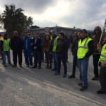 Imagen de archivo de una protesta de la plantilla de SAM Algeciras